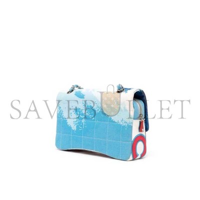 CHANEL SURF LINE SHOULDER BAG IN BLUE (25*15*6cm) 